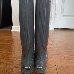 SOREL Joan Rain Boots in Gray